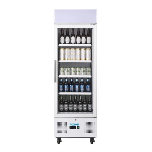 Polar G-Series Upright Single Door Display Fridge White 218Ltr DM075-A